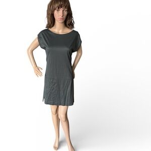 Eres Olive Gray Back Tie Cover Up Dress Size S/M